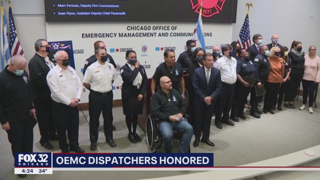 911 operators, other police staff honored in Chicago: 'They're angels'