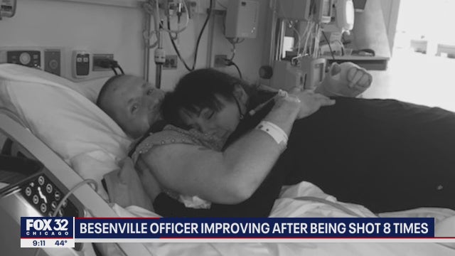 Bensenville police officer recovering after being shot 8 times by suspect