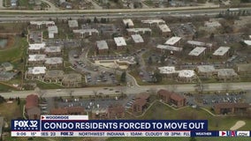 Families in Woodridge condos are being forced out because tornado damage might cause frozen pipes