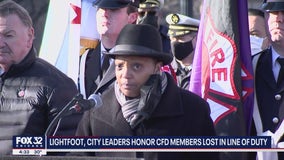 Lightfoot, city leaders honor Chicago firefighters killed in line of duty