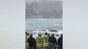 Coast Guard pulls body from car stuck in rapids near brink of Niagara Falls