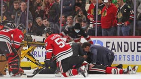 Blackhawks F Khaira released from hospital after Trouba hit