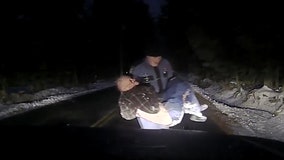 Maine State Trooper carries 82-year-old man found in ditch to safety during storm