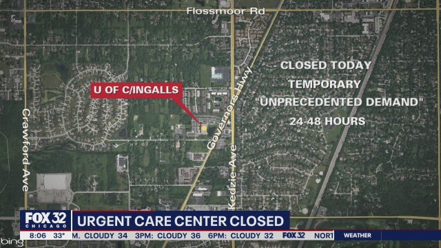 Urgent care facility in Flossmoor temporarily closes amid COVID-19 surge