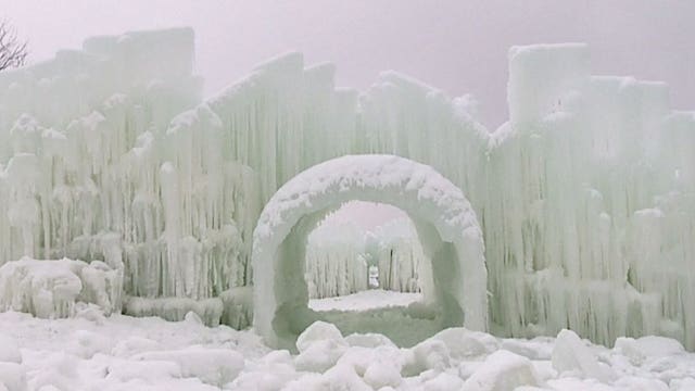Lake Geneva Ice Castles construction begins
