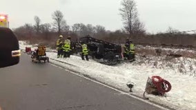 Freezing drizzle made roads dangerous across Chicago area Saturday night