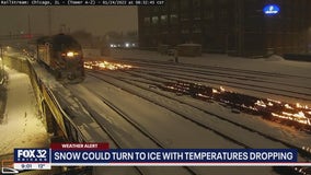 Metra prepares for frigid cold in Chicago area: 'looks like the tracks are on fire'