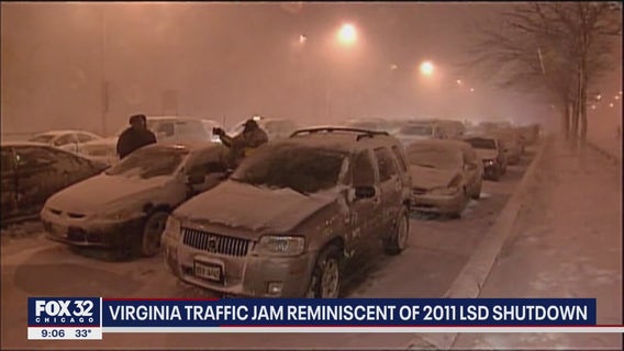 Motorists stranded on East Coast interstate, reminiscent of Chicago's Lake Shore Drive in 2011