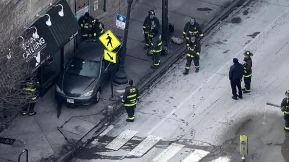 Fire officials request hazmat response after car crashes into building in Edgewater