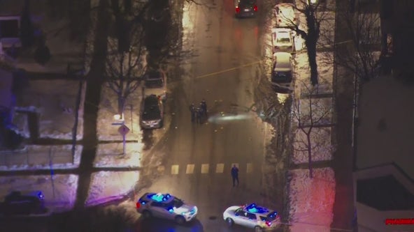 1 dead, 1 gravely injured after car riddled with bullets, starts on fire in Uptown: officials