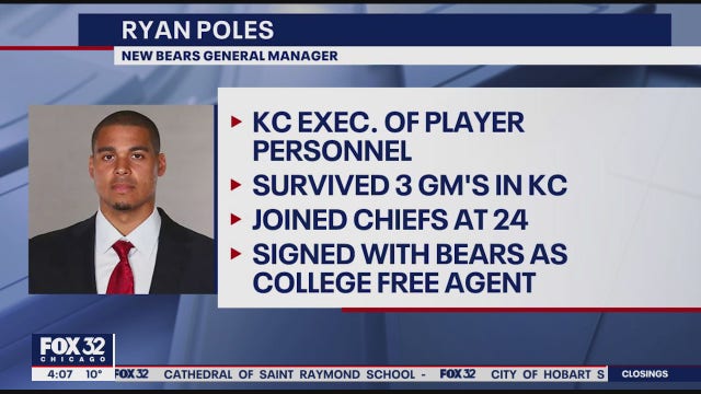 Ryan Poles officially hired as Chicago Bears general manager