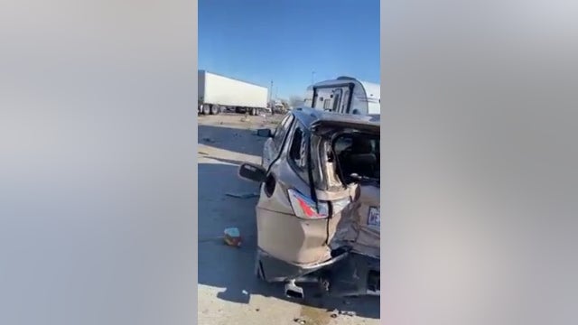 Video shows major crash in northwest Indiana that closed down lanes on I-80