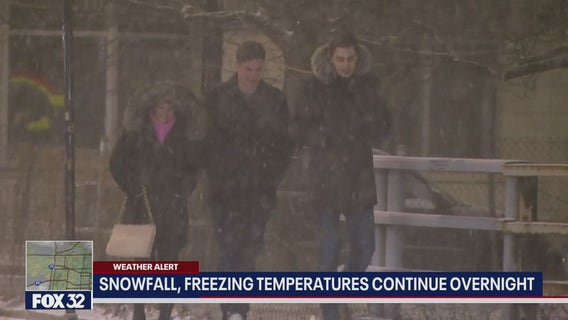 Chicago weather: Snow, freezing temps to continue overnight