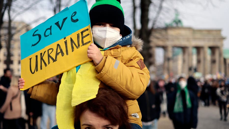Berlin Holds Large Anti-War Rally As Ukraine Battles Russian Invasion