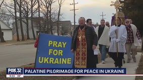 Prayer pilgrimage: Chicago area parishioners march for peace in Ukraine
