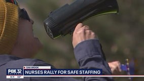 Nurses rally in Oak Brook, call for safe staffing requirements in hospitals