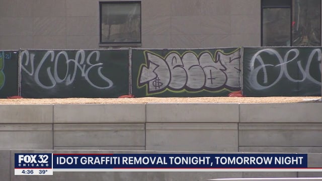 Chicago area drivers warned to be on lookout for crews cleaning expressway graffiti