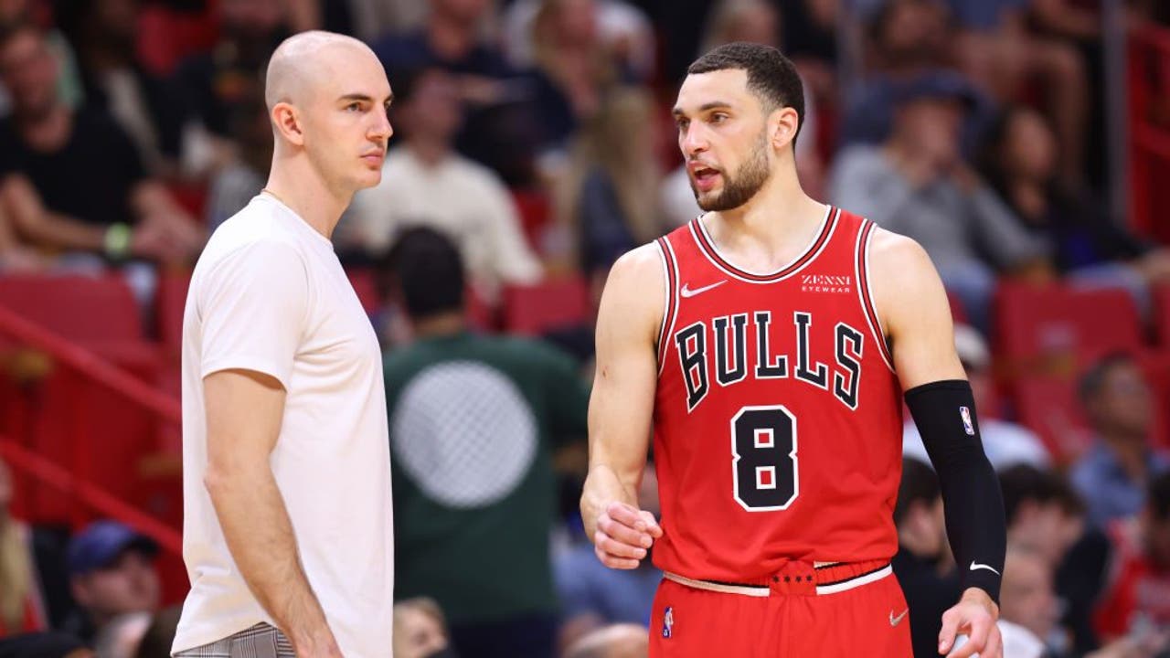 Bulls-Mavericks: Zach LaVine's 360 dunk after Alex Caruso steal