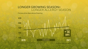 Allergy sufferers dealing with earlier springs and longer summers in Chicago