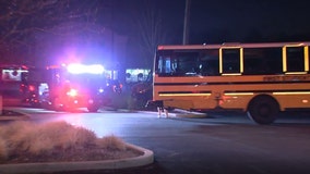 11 injured after school bus carrying Lansing high school track team crashes