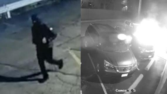 Evanston arson: Video shows suspect lighting 2 cars on fire using accelerant