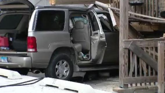 Vehicle crashes into building on Chicago's South Side; 71-year-old man transported to the hospital