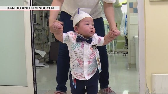 'Mayor' of NICU discharged from hospital after 11 months just in time to celebrate first birthday