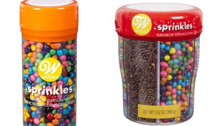 sprinkles side by side