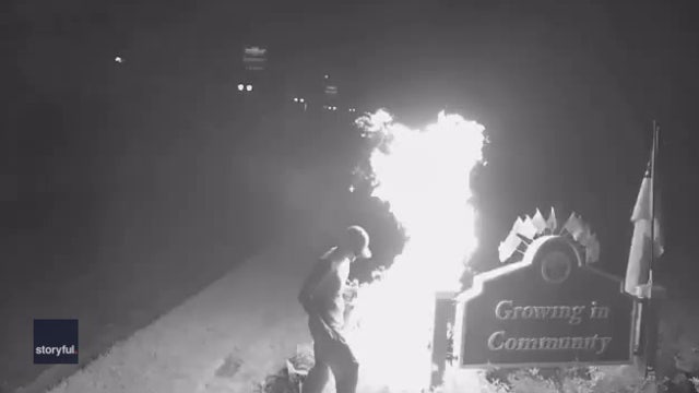 Video shows man dousing Pride Flag, setting it on fire in Lansing