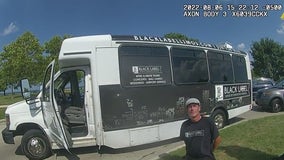 Chicago police bodycam video shows party bus driver's reaction after vehicles sideswiped