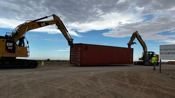 Gaps in Arizona border wall to be filled with double-stacked shipping containers