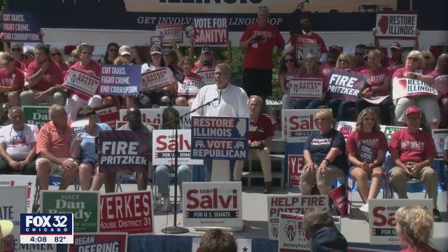 Bailey at Illinois State Fair calls for voters to 'fire JB Pritzker'
