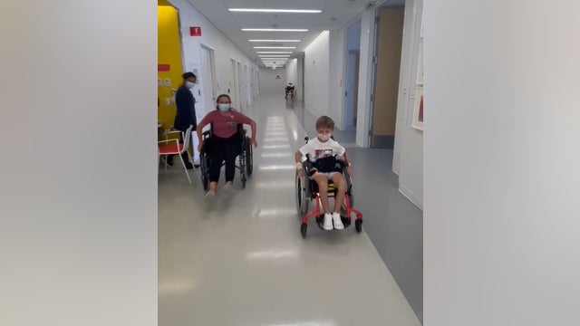 Highland Park shooting victim Cooper Roberts doing better, took part in wheelchair race