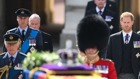 Queen Elizabeth II's coffin lies in state after somber procession