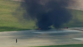 Truck catches on fire at Midway International Airport