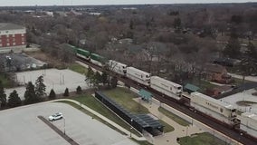 Suburban mayors rally against railroad merger that they say will increase freight traffic