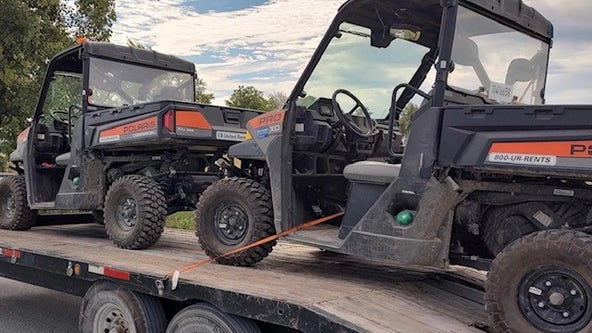 Guy steals utility vehicles in Northwest Indiana, gets caught when police use GPS to track them down