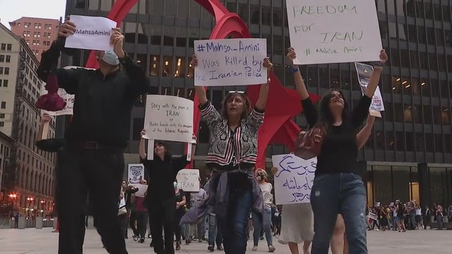 Chicago joins global protest over Iranian woman's death