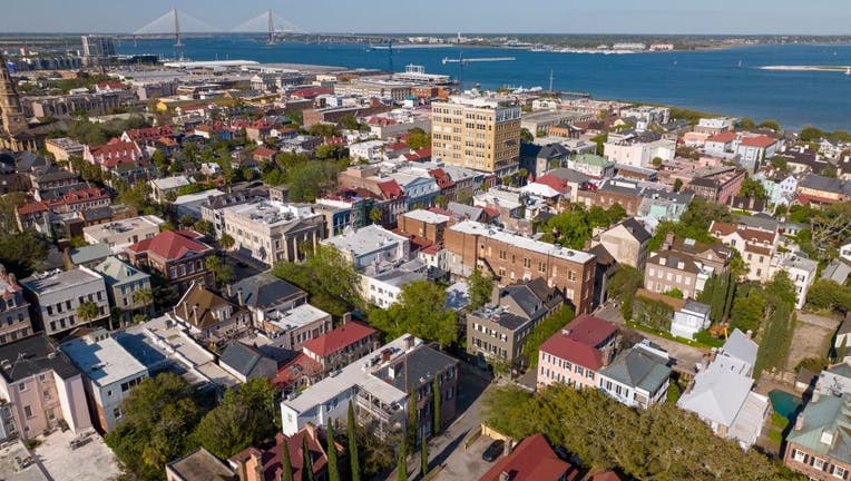 Aerial view of historic Charleston, South Carolina