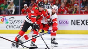 Domi scores in overtime as Blackhawks beat Red Wings 4-3