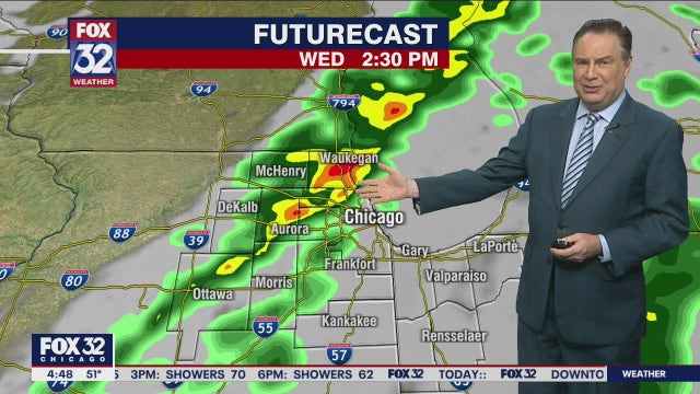 Chicagoland forecast: Rain, possible thunderstorms with highs close to 70