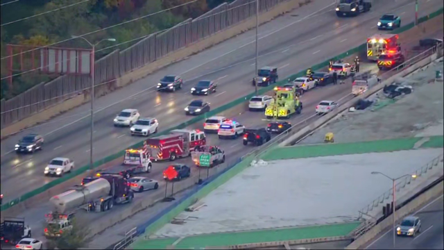 Multi-car crash slows outbound traffic on Eisenhower Expressway