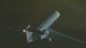 Government plane makes emergency landing at Midway after reported bird strike