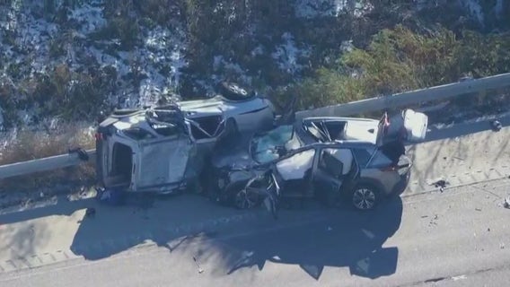 Driver dead after vehicle goes airborne in head-on crash on Stevenson Expressway