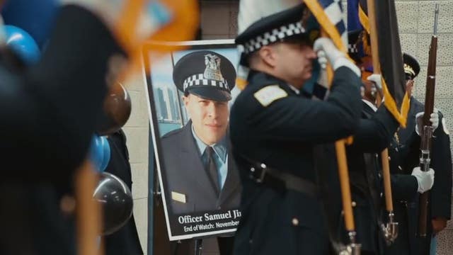 Chicago police honor fallen officer Samuel Jimenez, killed in line of duty in 2018 at Mercy Hospital