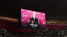 Journalist Grant Wahl honored at World Cup game