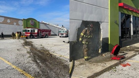 Pickup truck crashes into Chuck E. Cheese in Hobart