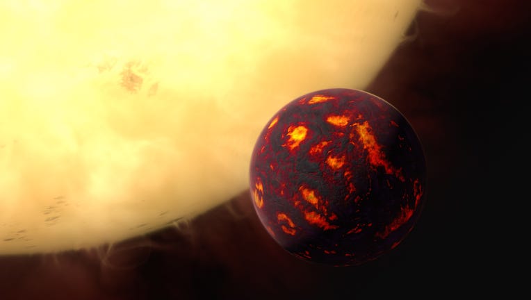 Artist’s impression of 55 Cancri e