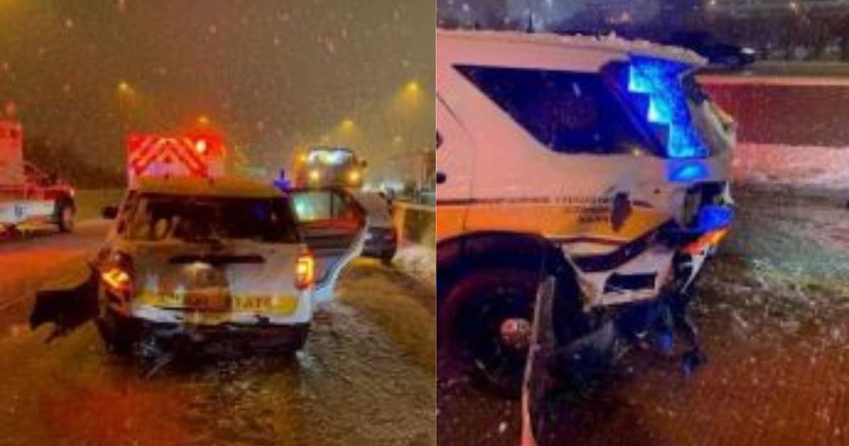 Illinois State Trooper rear-ended on Eisenhower Expressway | FOX 32 Chicago