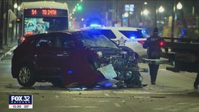 3 hurt in crash after driver runs red light on Chicago's West Side